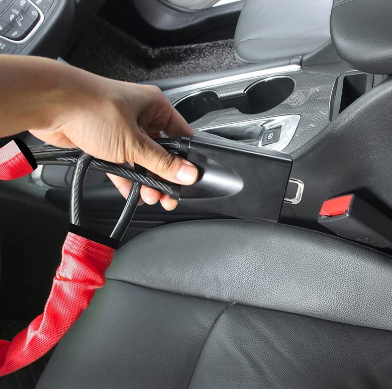 RelyAuto Steering Wheel to Seat Belt Lock for Tesla Model 3/Y - Car Security Anti-Theft Device
